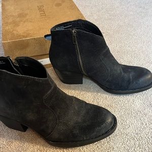 Born! Black Sued Booties.